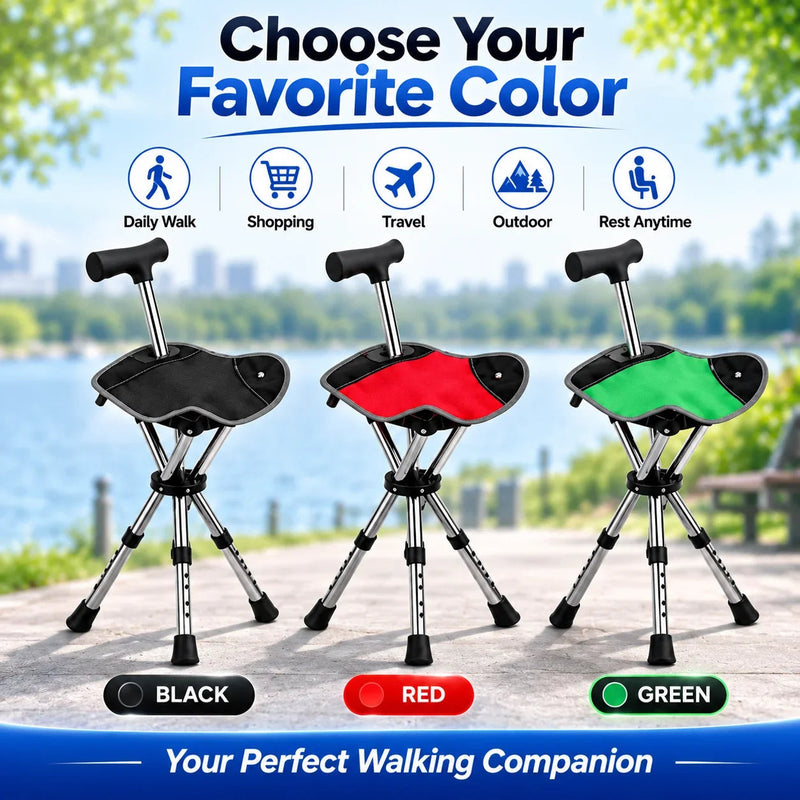 CanexMate Walking Stick With Seat