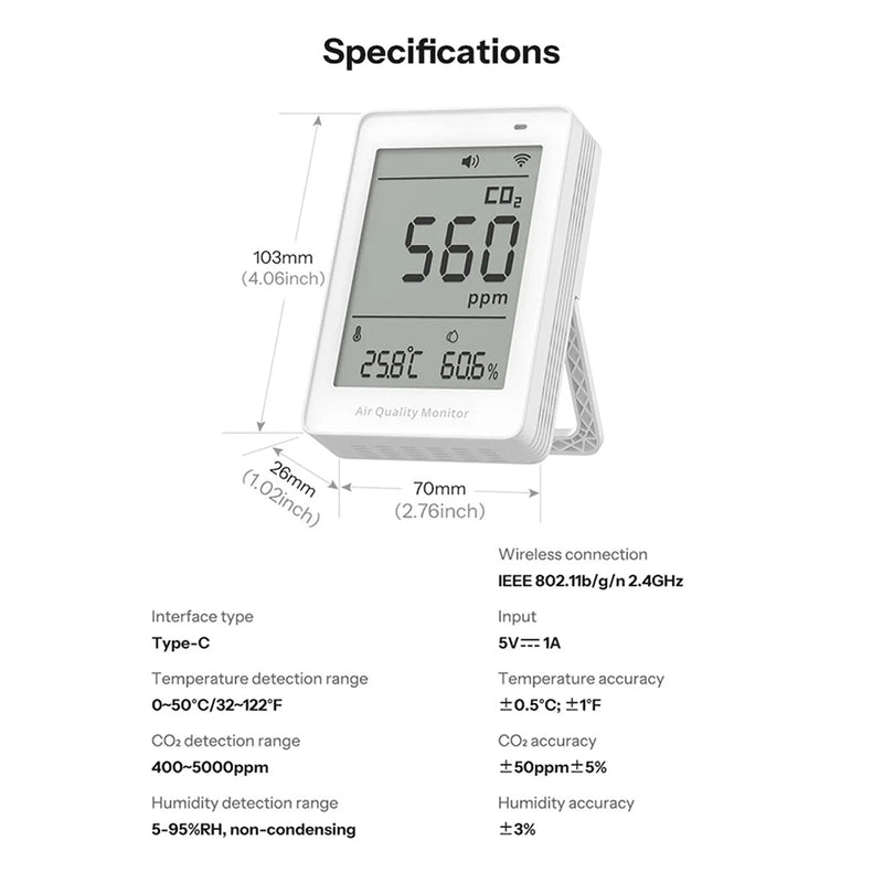 HomeyAiry Air Quality Monitor For Home