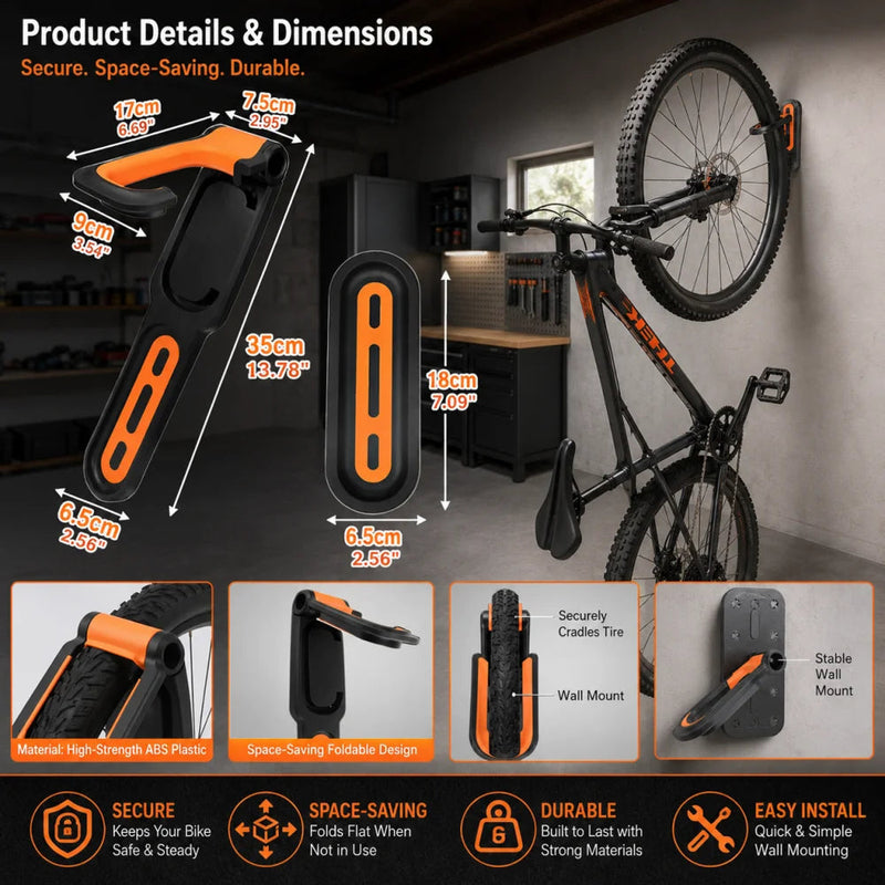 VeloHoker Wall Mounted Bike Rack