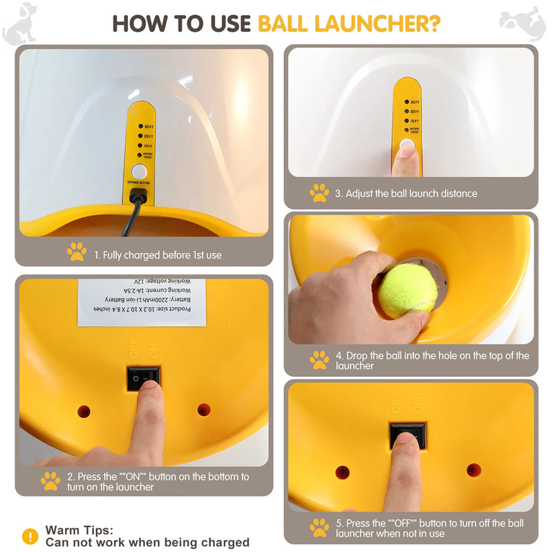 BalopRush Automatic Dog Ball Launcher