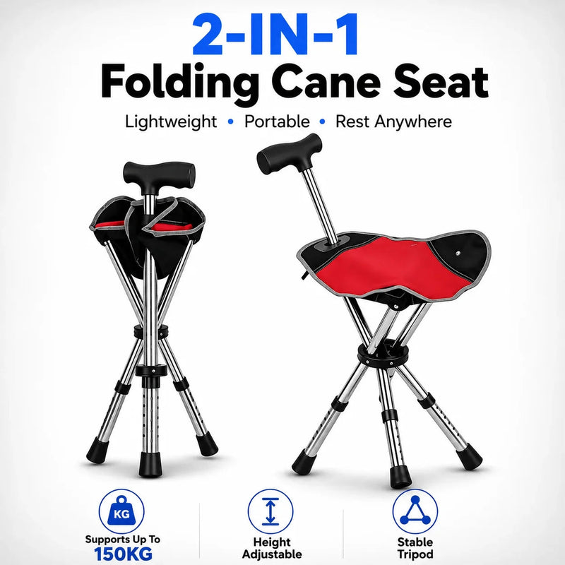 CanexMate Walking Stick With Seat