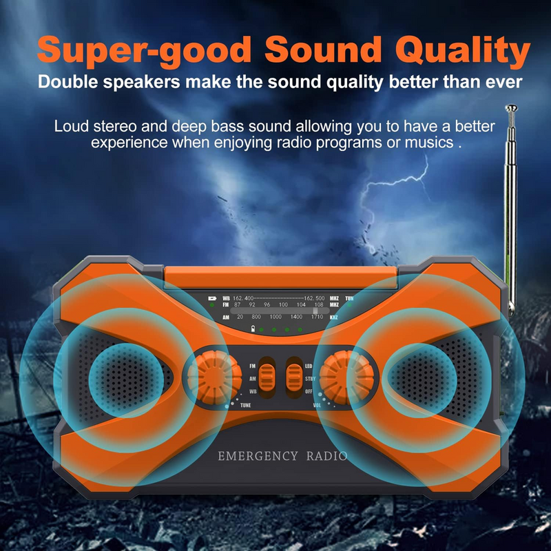 Emerzior Solar Crank Emergency Radio